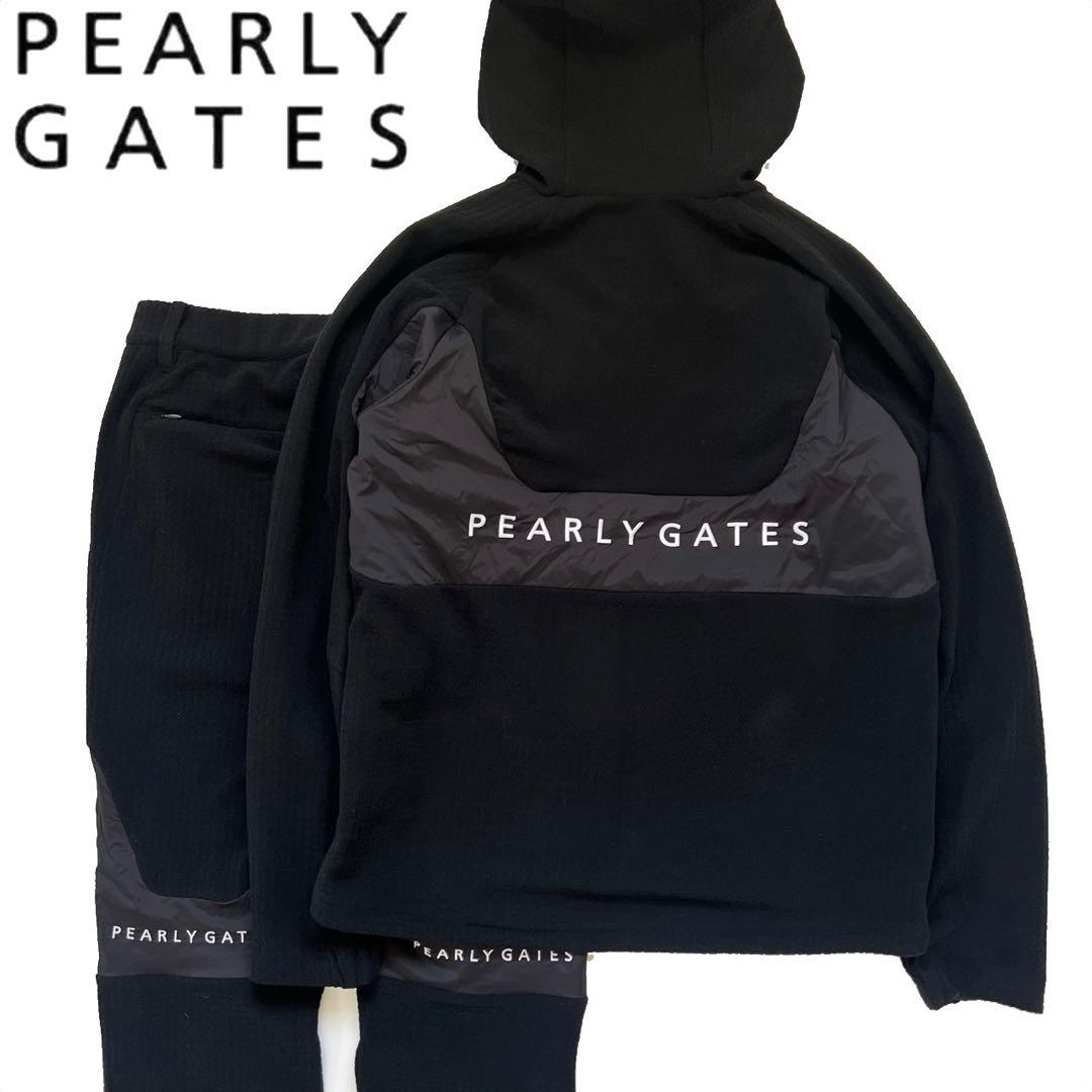 【新品】パーリーゲイツ　セットアップ　異素材mix パーカー　パンツ　メンズ　5