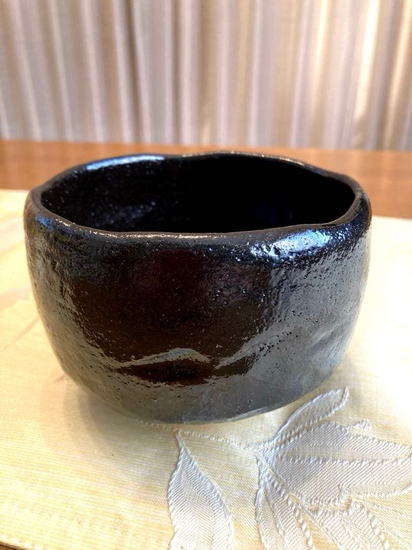 初代　小川長楽　黒楽茶碗 黒茶碗　茶道具 共箱付