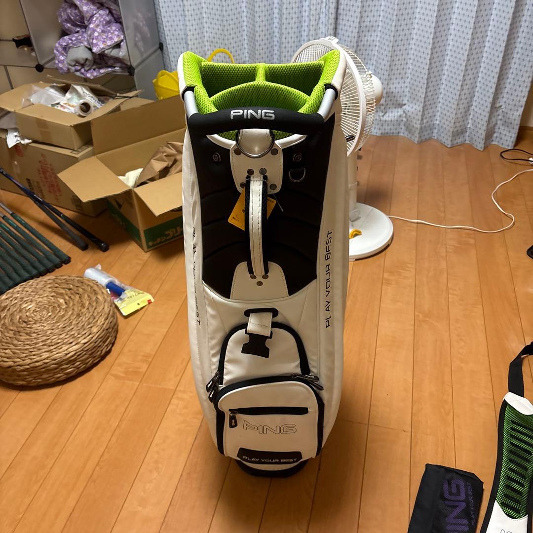 PING キャディバッグ ホワイト/グリーン