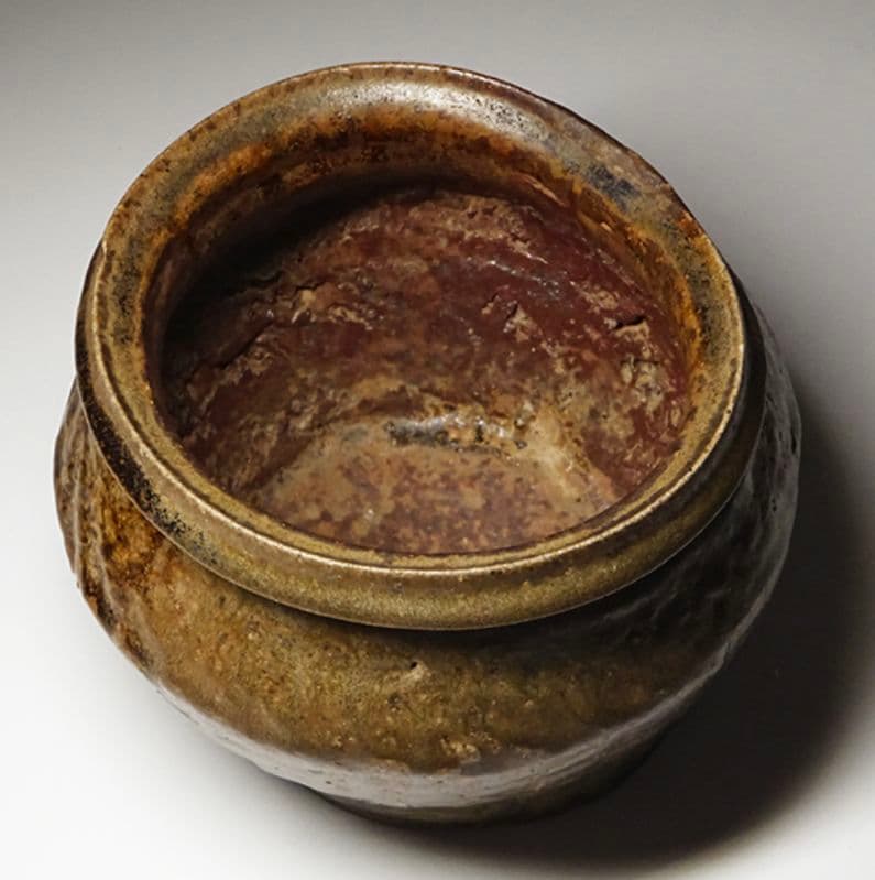 【鎌倉時代後期1185年〜1333年】国焼茶陶 常滑不識壷 水指 時代箱 茶道具