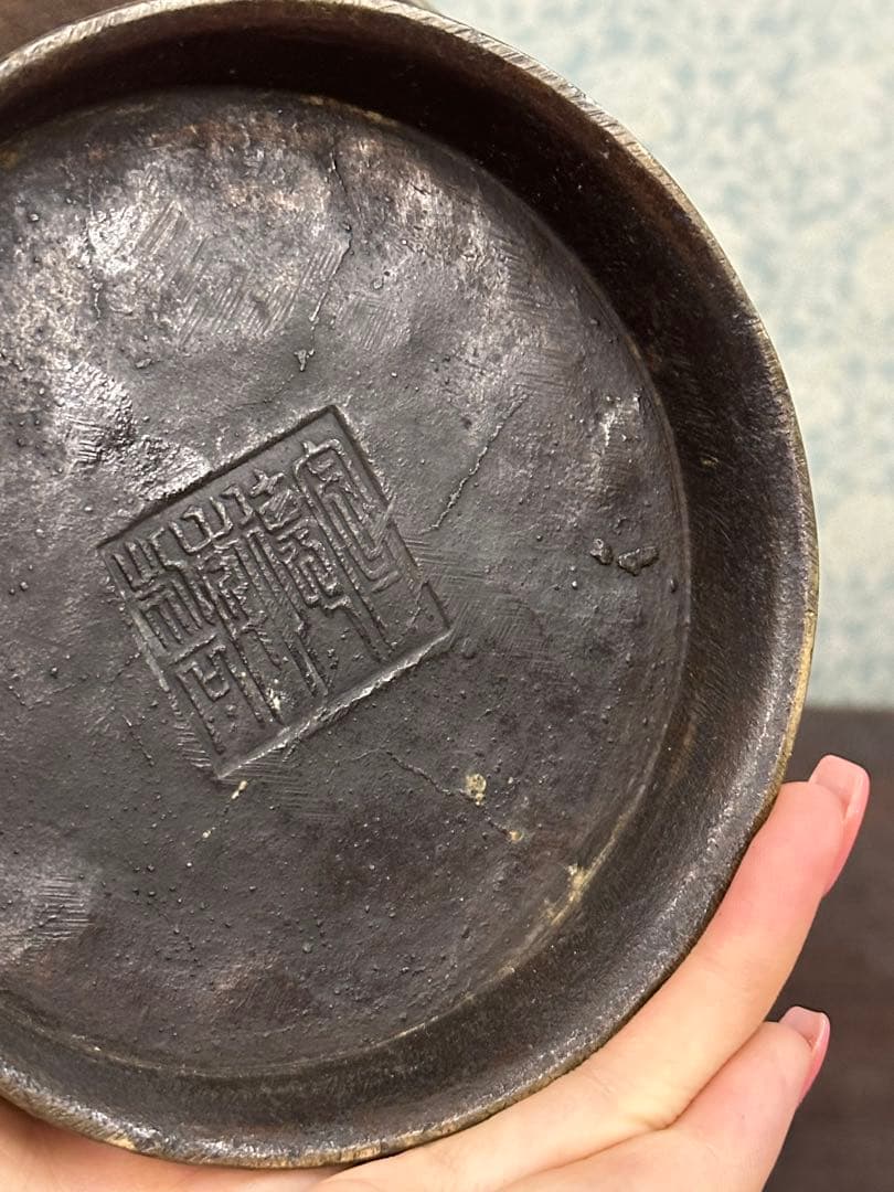 香爐？ 置物 銅器 宣德年製在銘 中國古美術