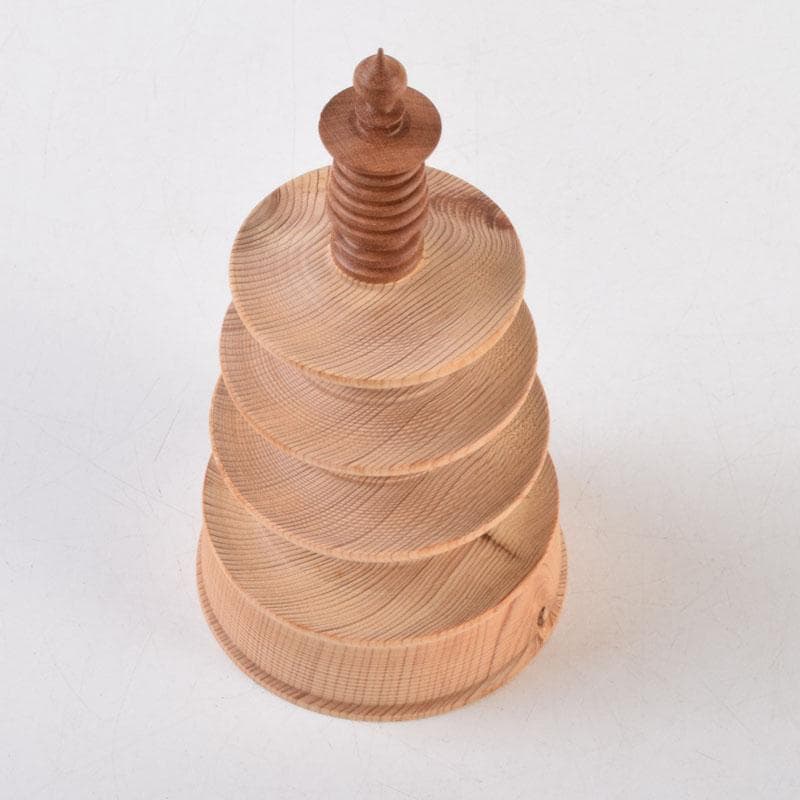 仏教美術　木彫　東大寺古材　百萬塔　在銘　共箱　V　8776