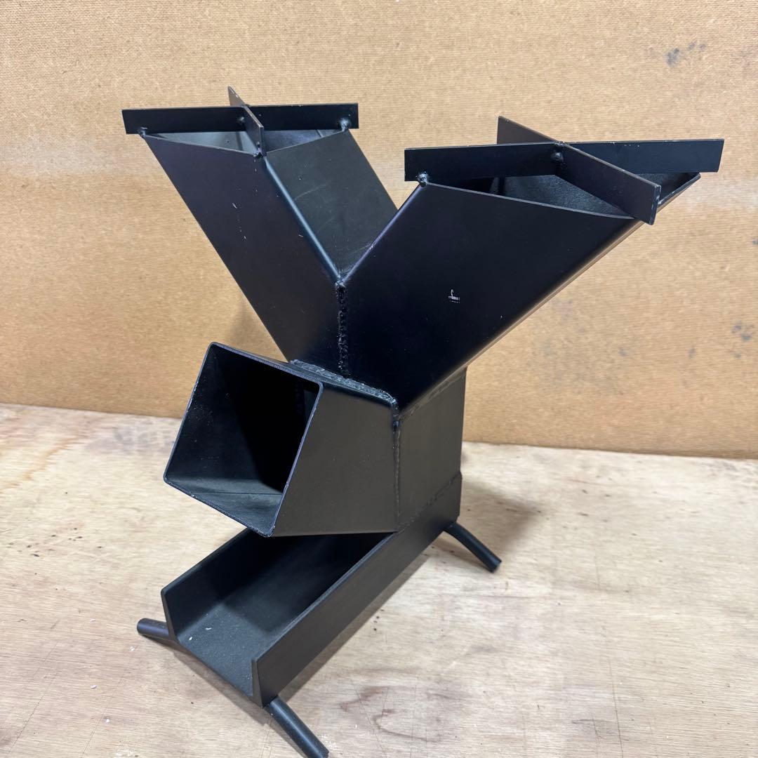値下げ可能　新品未使用　二口　ロケットストーブ　薪ストーブ