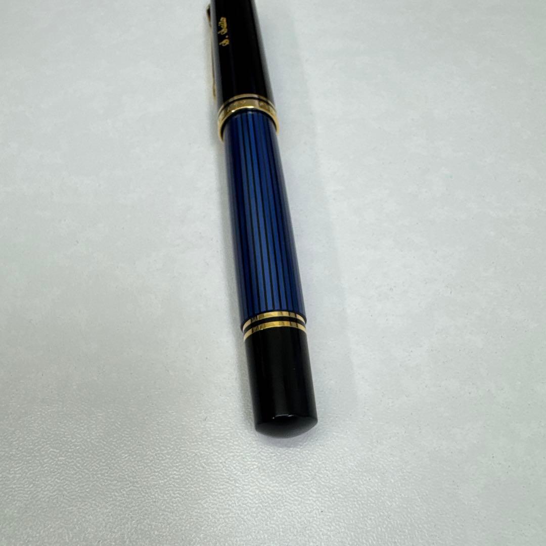 ★お値下げ可能です！ペリカン ローラーボールペン 青と黒のストライプボールペン