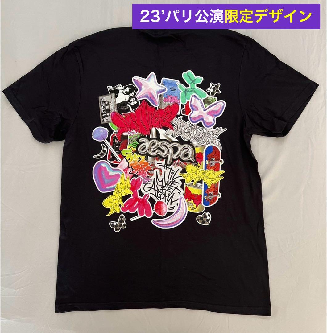 【フランス限定】aespaパリ公演限定 新品未使用ライブTシャツ(Mサイズ)