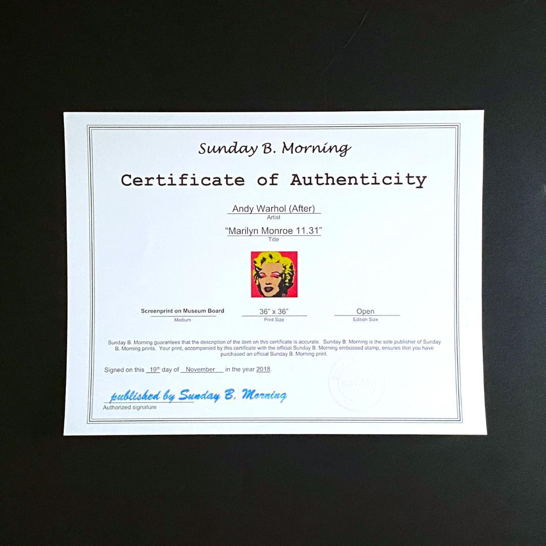 【美品】アンディ・ウォーホル★マリリン・モンロー★シルクスクリーン★額装