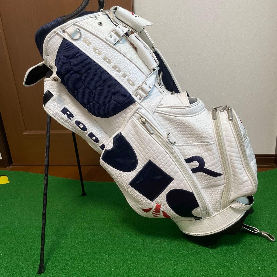 ★RODDIO ホワイトクロコのスタンドタイプキャディバッグ