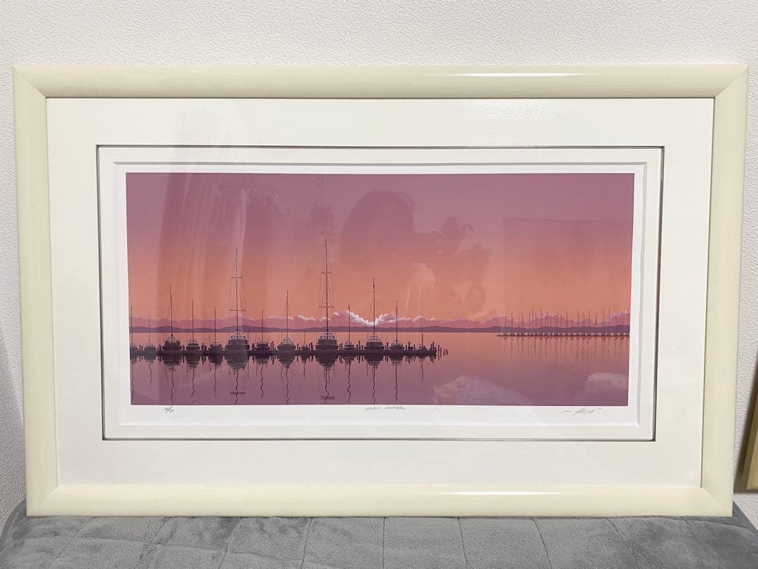 キース・レイノルズ リトグラフ サンセットハーバー