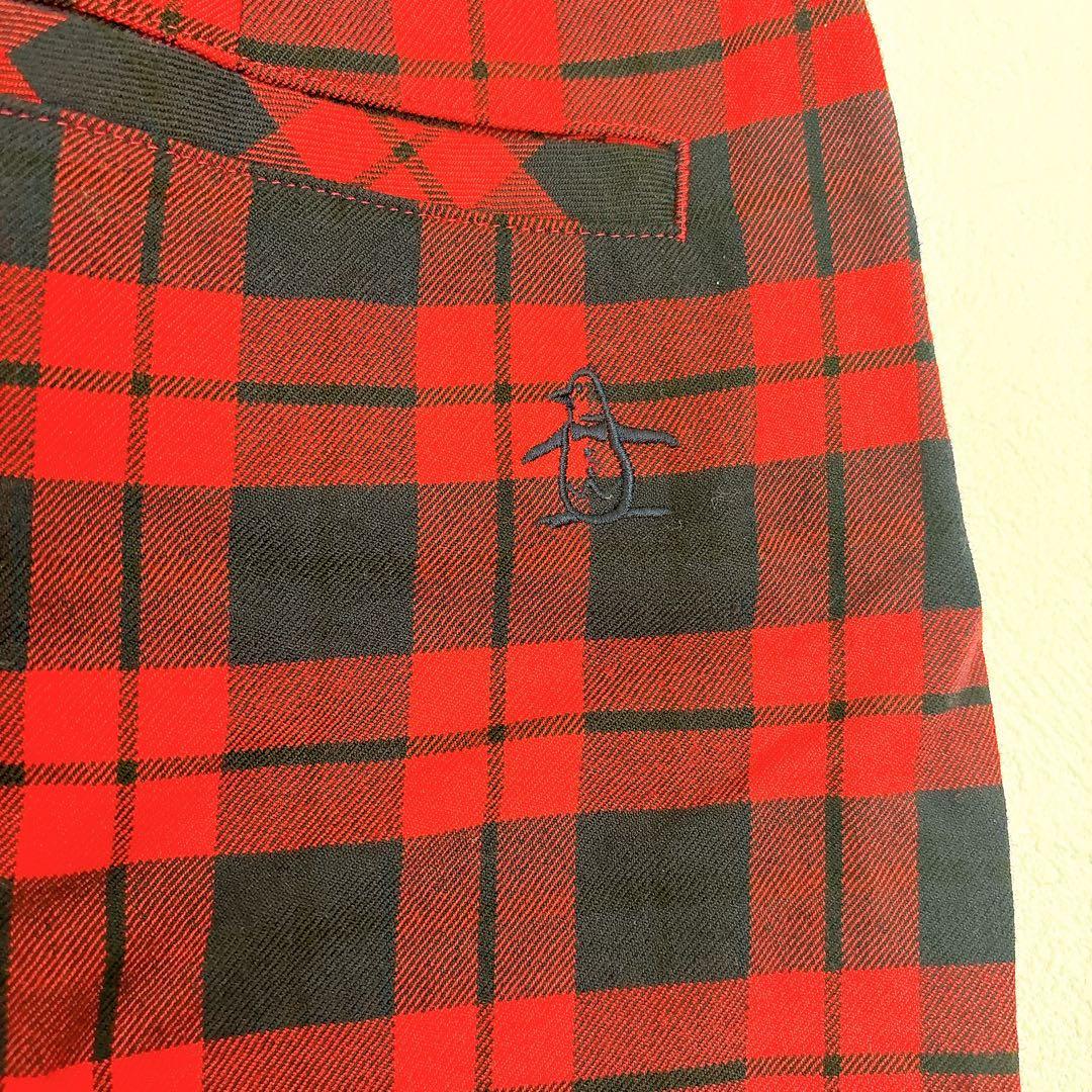 Munsingwear 赤と黒のチェック スカート 【11サイズ】　ゴルフウェア