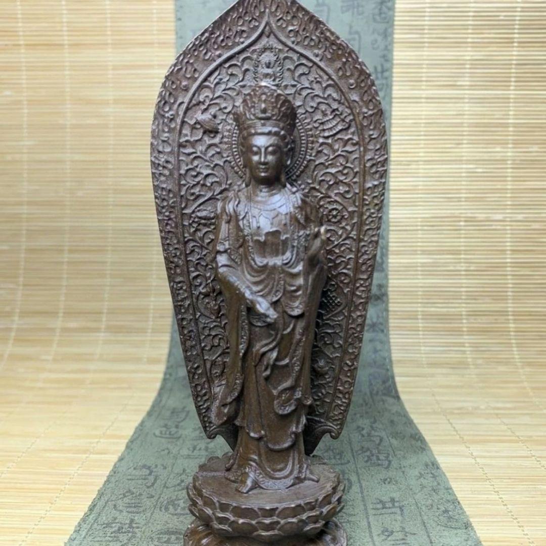 仏教美術 三聖仏 西方三聖仏像 小仏像 銅製 銅器