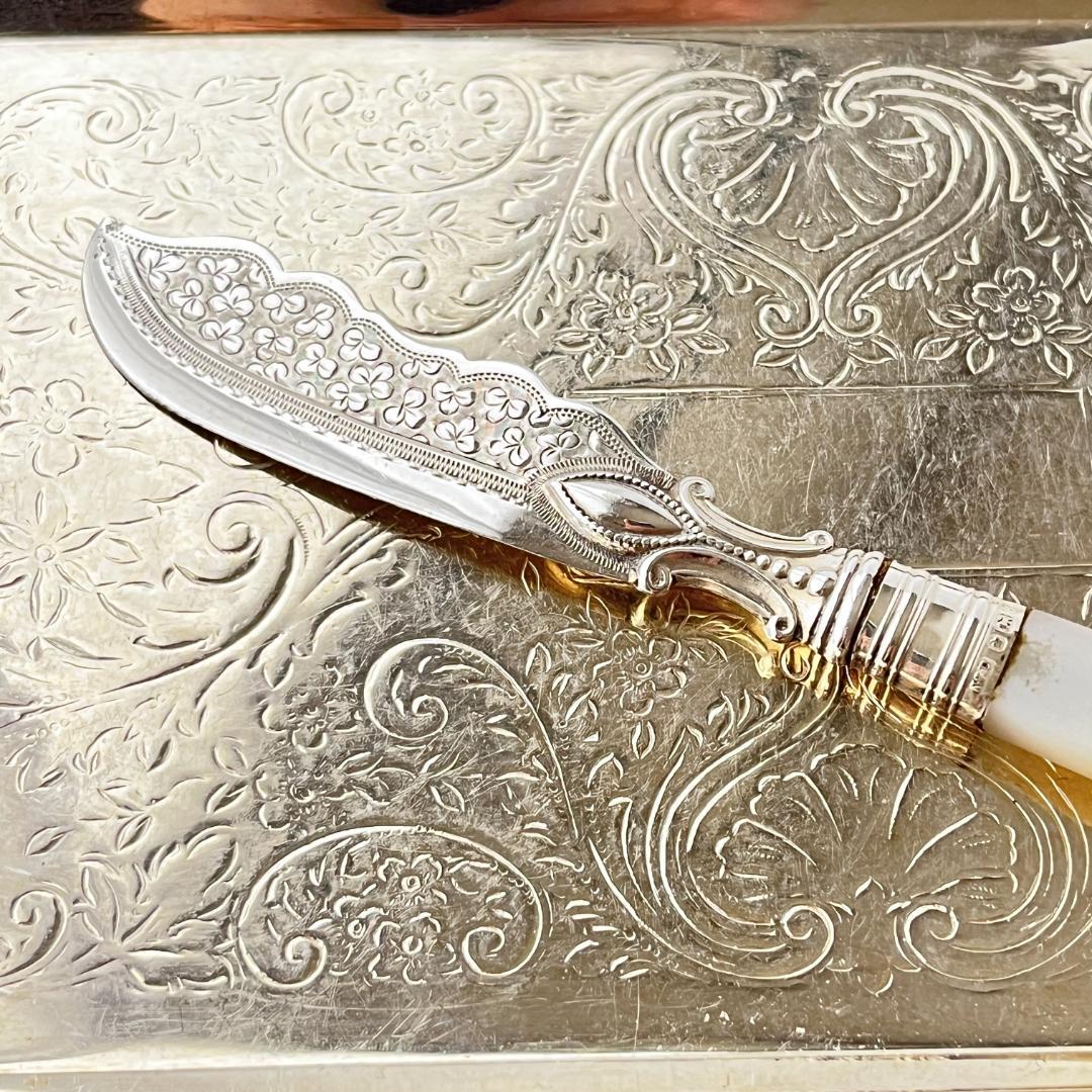 【William Davenport】【白蝶貝 / 純銀】バターナイフ