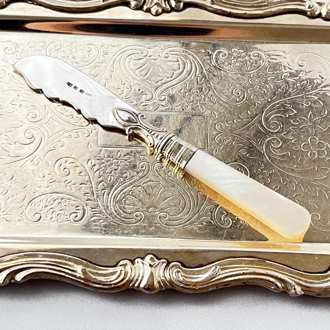 【William Davenport】【白蝶貝 / 純銀】バターナイフ