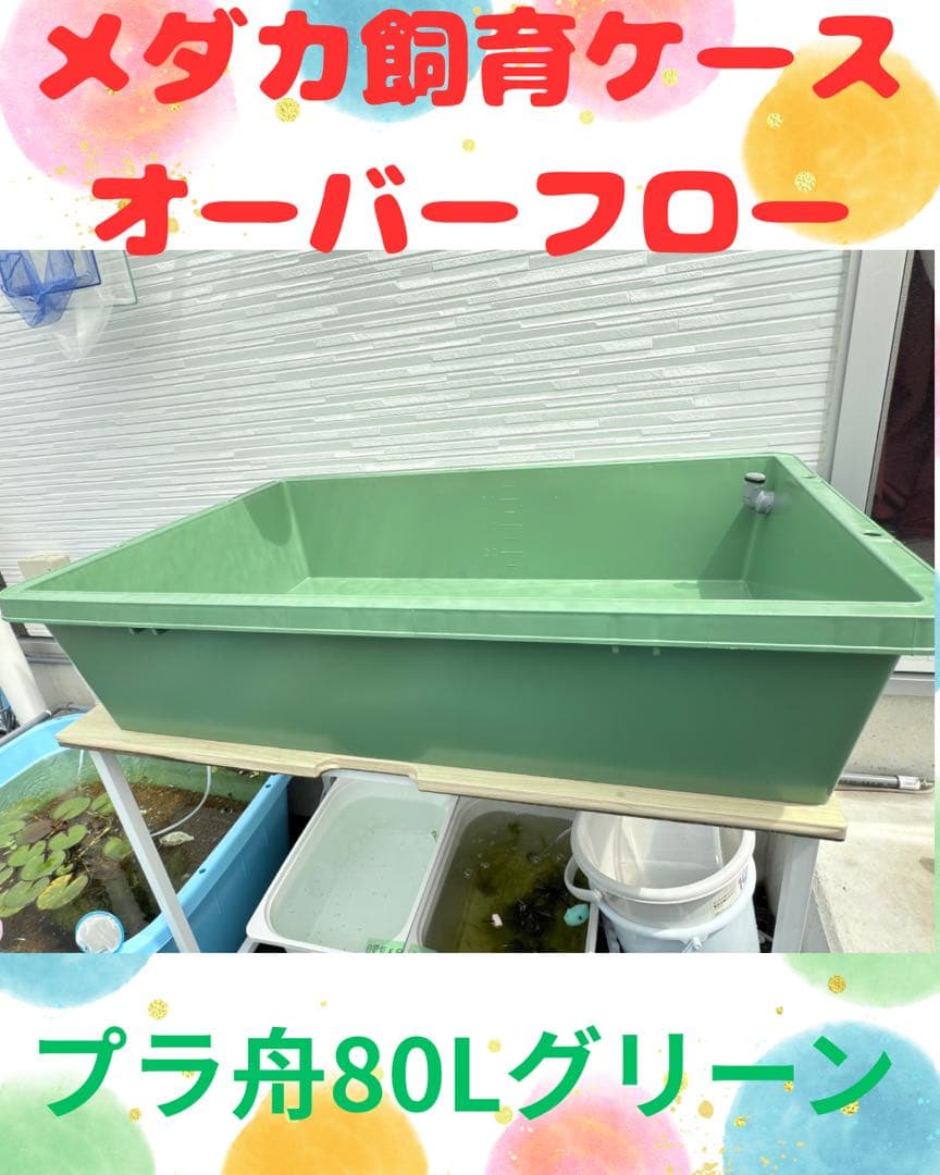 メダカ容器オーバーフロー水槽トロ舟80L 4個セットプラ舟 NVボックス メダカ