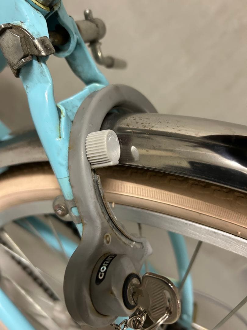 子供用自転車 水色 cafe croissant 24 札幌市　引き渡し