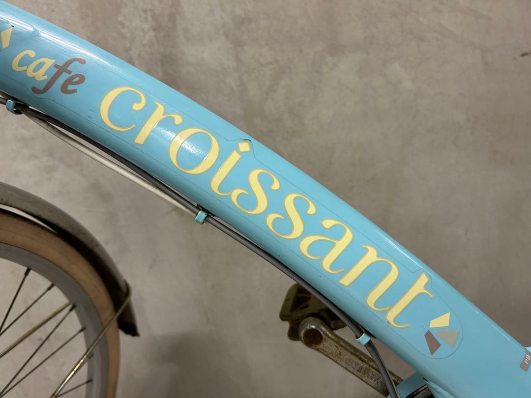 子供用自転車 水色 cafe croissant 24 札幌市　引き渡し