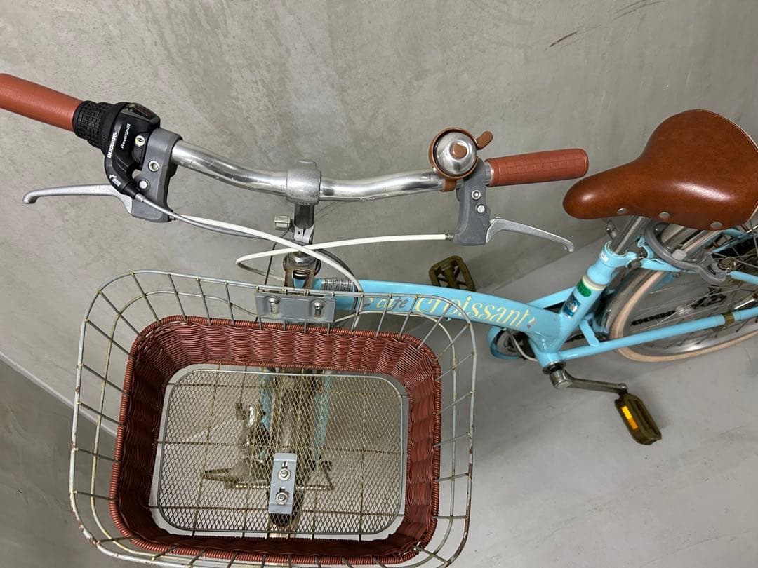 子供用自転車 水色 cafe croissant 24 札幌市　引き渡し