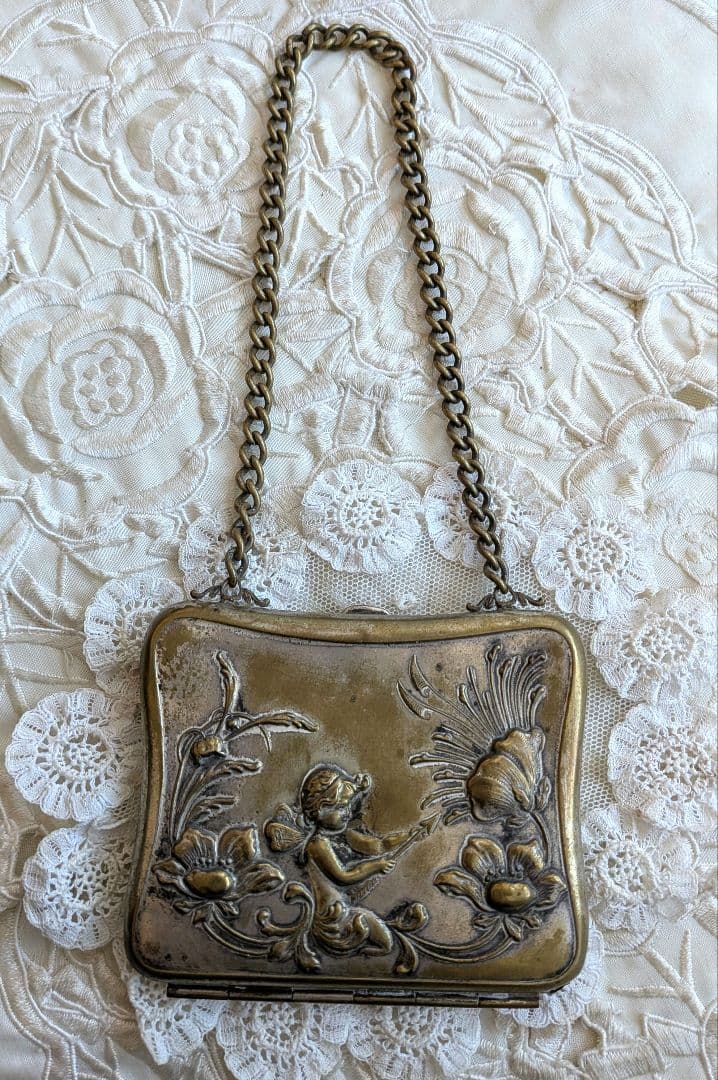 ビクトリア朝 アールヌーヴォー シルバー カラーケース 英国アンティーク