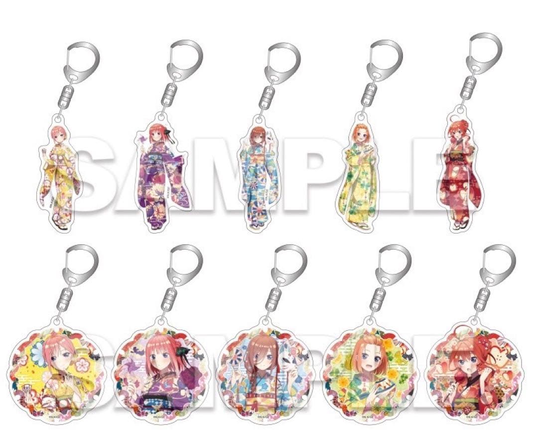 五等分の花嫁 和遊びver トレーディングアクリルキーホルダー コンプセット