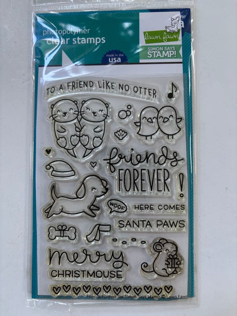 アルバム・スクラップ Lawn Fawn Friends Forever Stamp & Die