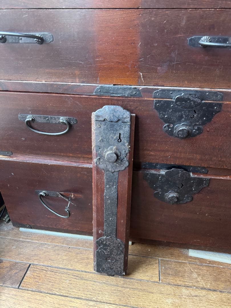 日孟　銘木　昭和レトロ素敵なアンティーク　タンス箪笥　収納けやき？欅？