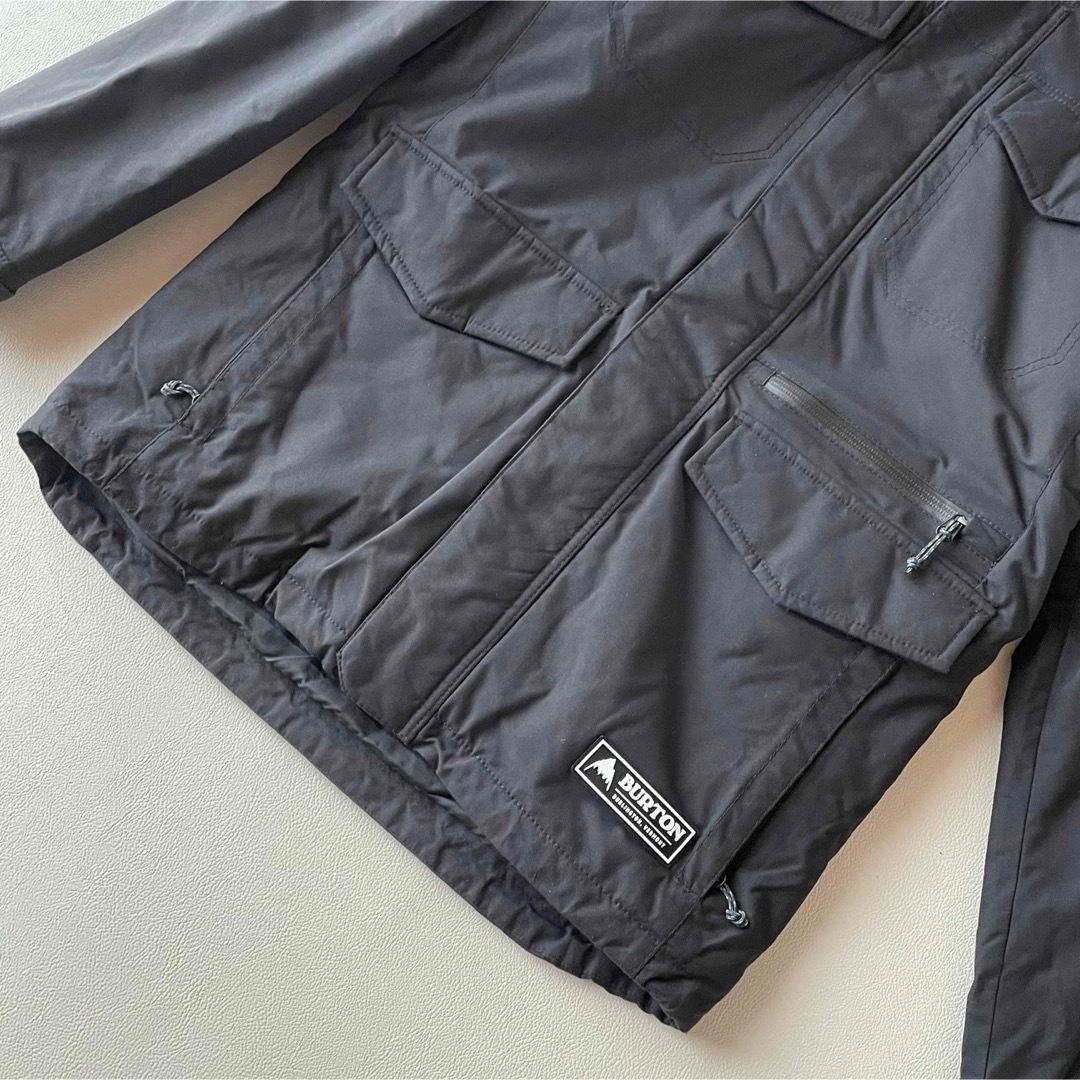 5481【美品】バートン　ジャケット メンズ 中綿入り 無地 黒 サーモライト