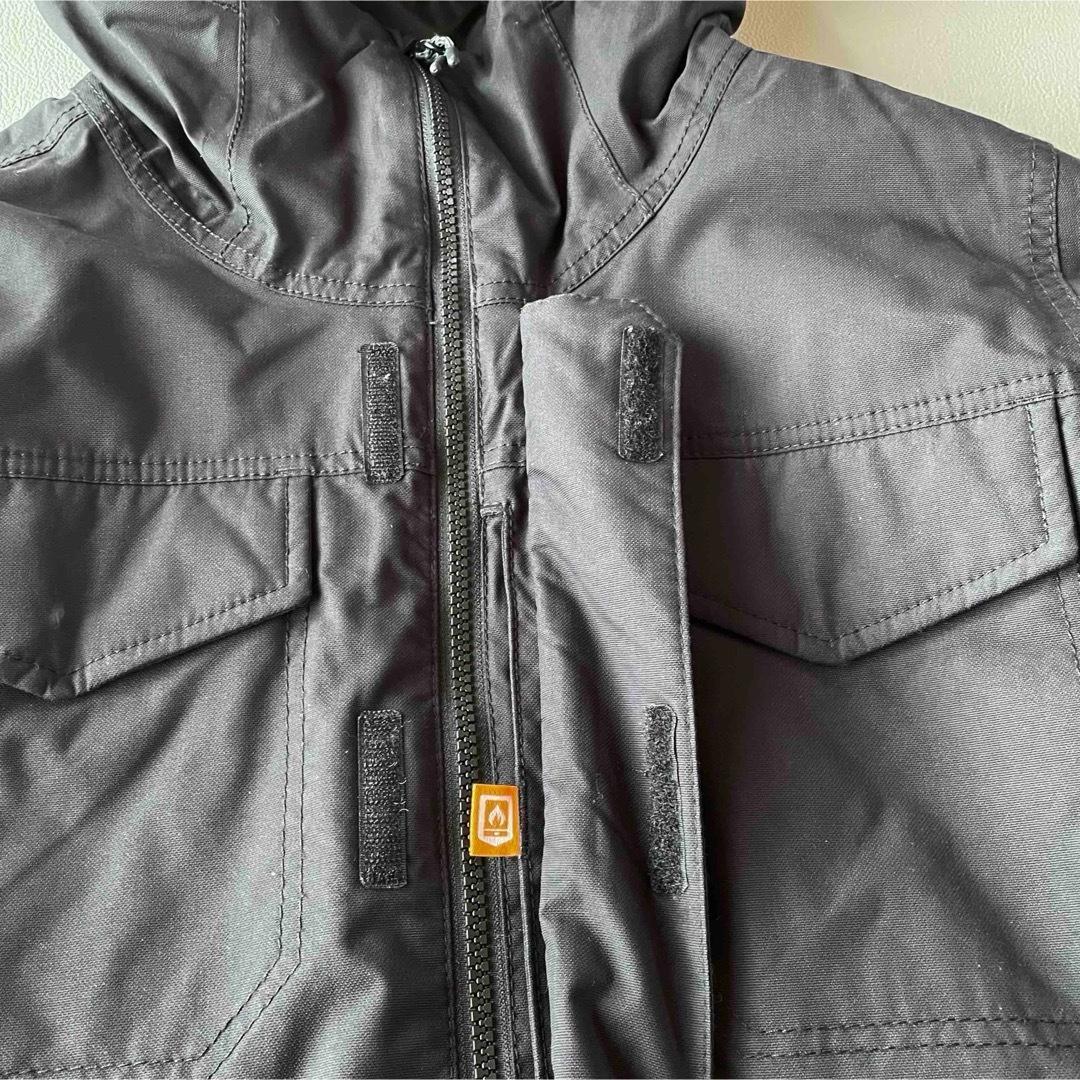 5481【美品】バートン　ジャケット メンズ 中綿入り 無地 黒 サーモライト