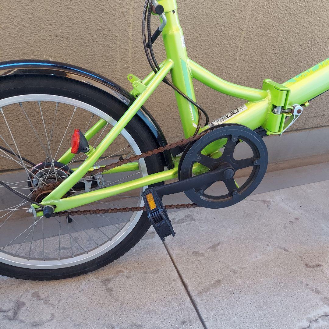 キャプテンスタッグ 折り畳み自転車 20インチ　グリーン