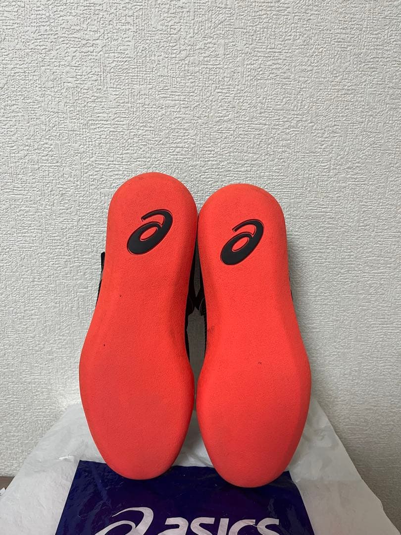 asics スローイングシューズ 25.5cm ブラック/オレンジ
