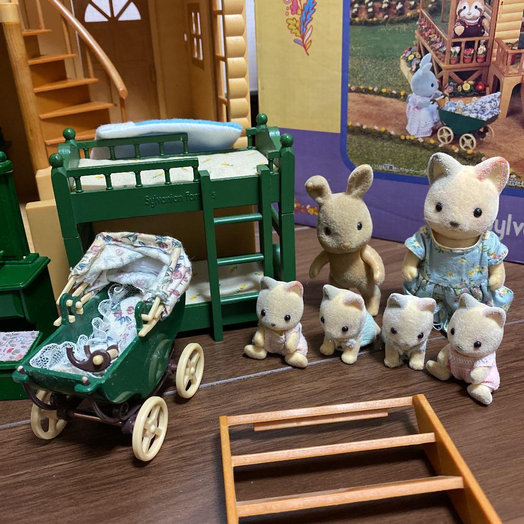 シルバニアファミリー　赤い屋根の大きなお家　初期　セット