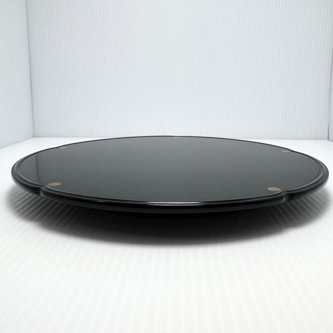 新品未使用 輪島塗 菓子器 盛器 円型 漆 漆器 小物置き 飾り 共箱 黒 金