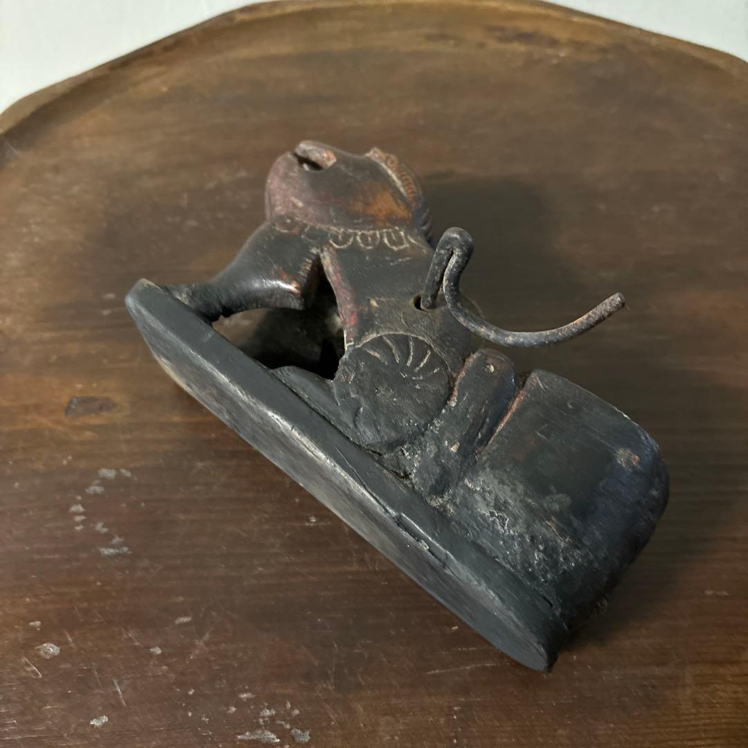 李朝墨壺　アンティーク　韓国骨董　狛犬　招き猫　福助　古美術　朝鮮古美術　木工品