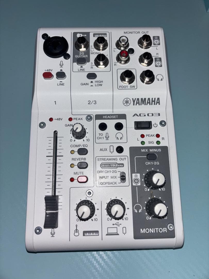 ヤマハ(YAMAHA) AG03MK2 W　マイクケーブル付き