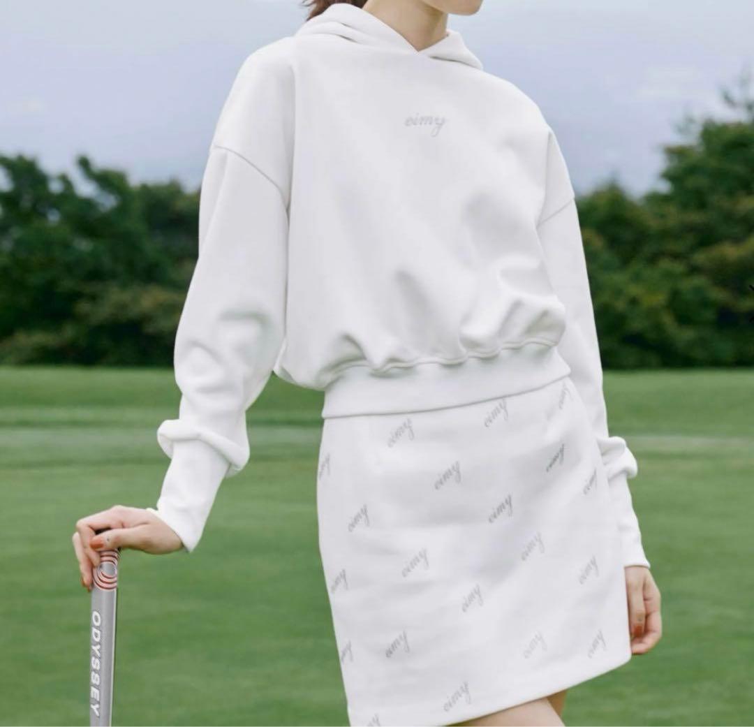 eimy golf glitter ホワイト（ショートフーディー、スカート）