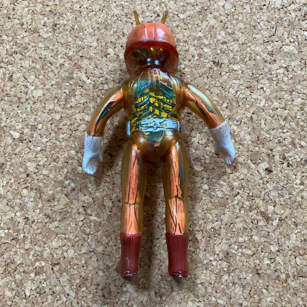 ［即購入OK］仮面ライダーＶ３　ソフビ　クリア成型　当時品