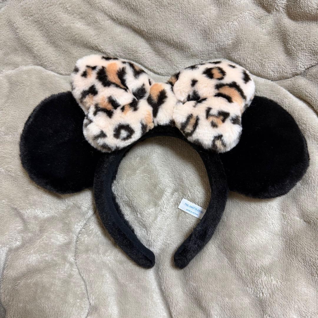 ディズニー カチューシャ ポシェット ヒョウ柄 レオパード柄 ミニー