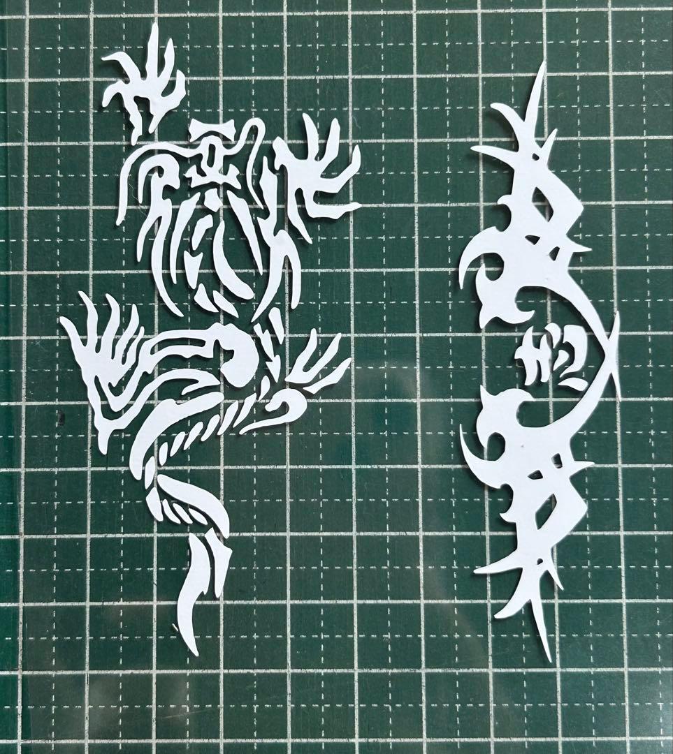 【なぎ。さま専用】白、シルバー　オーダーサイズ　稲葉浩志　ステッカー　稲龍