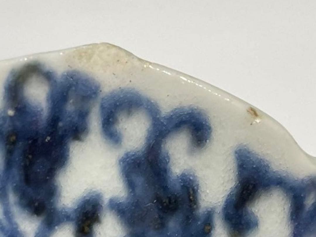 骨董　アンティーク　古伊万里　染付　微塵唐草文様　輪花　蕎麦猪口　カップ　蛸唐草