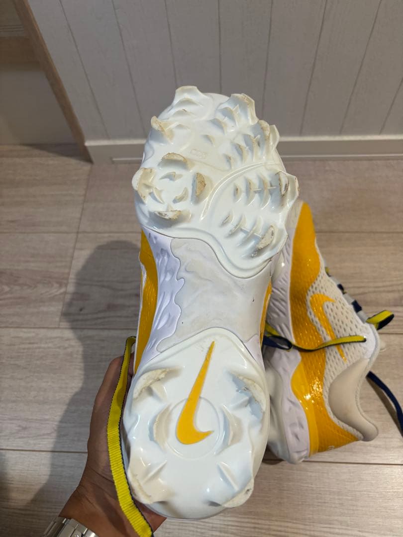 NIKEポイントスパイク イエロー/ホワイト28.5