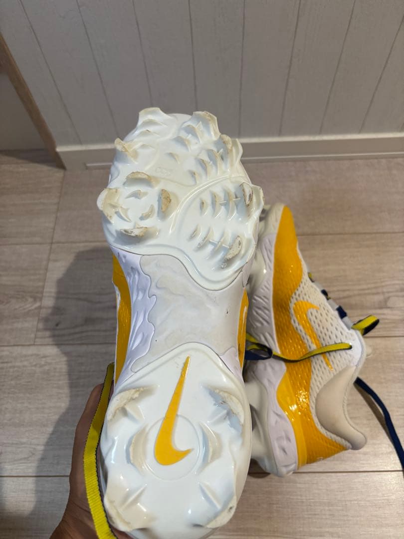 NIKEポイントスパイク イエロー/ホワイト28.5