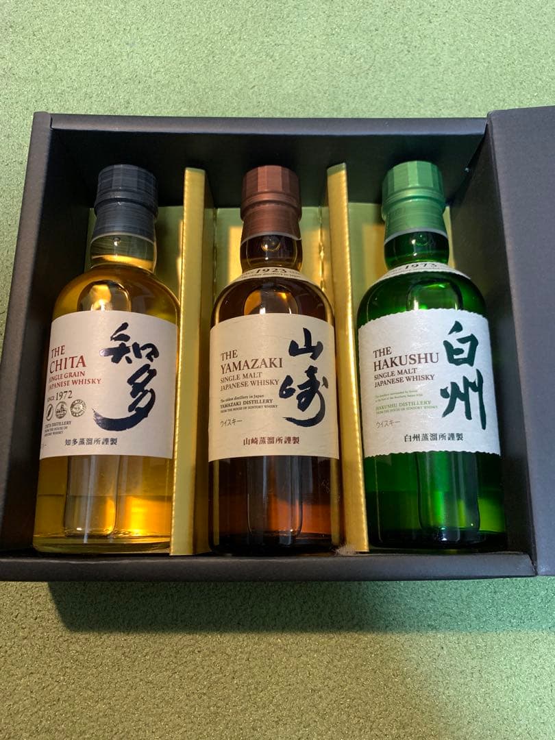 【新品未開封】山崎 白州 知多 ウイスキー180ml 3本セット