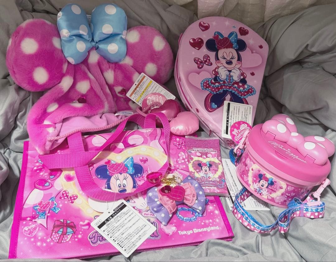 り*ん様 ミニー　ファンダーランド グッズまとめ売り　ファンキャップ　ポップコー