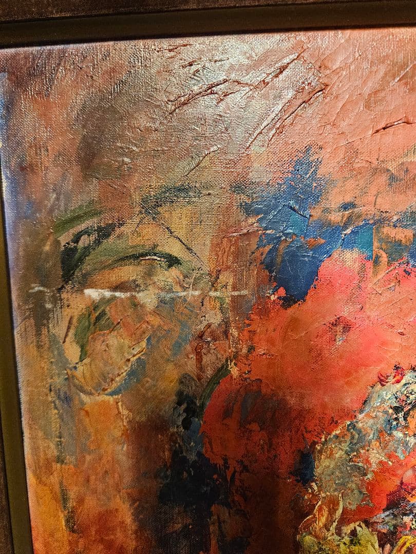 宗久恭子 2枚 ［鳥のいこい］［董と鳥］1967作 抽象画 油彩画 春陽会員