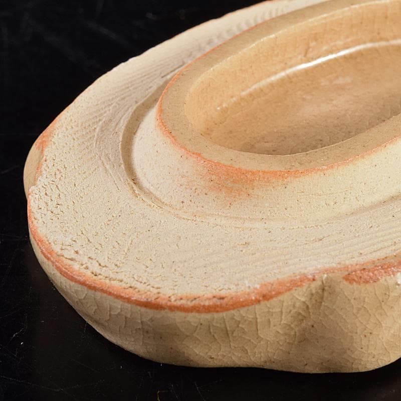 茶道具　萩焼　泥華窯造　十三代坂田泥華　羊香合　共箱　N　R7613