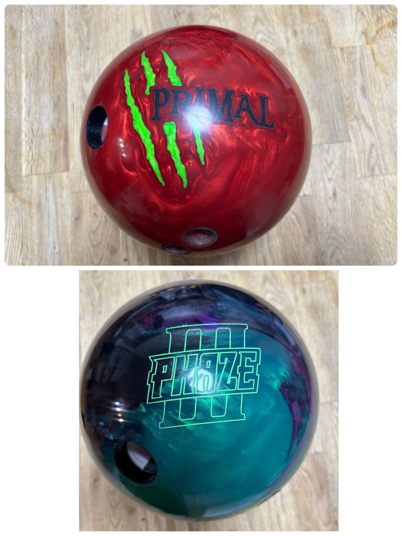 ボウリングボール 3点セット フェイズ3 プライマルレイジ　エレクトリファイ