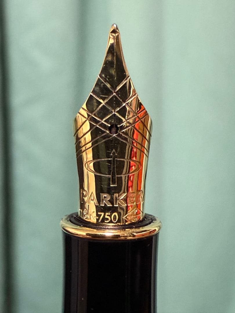 パーカー K18万年筆 ソネット F (細字) ボトルインク付き