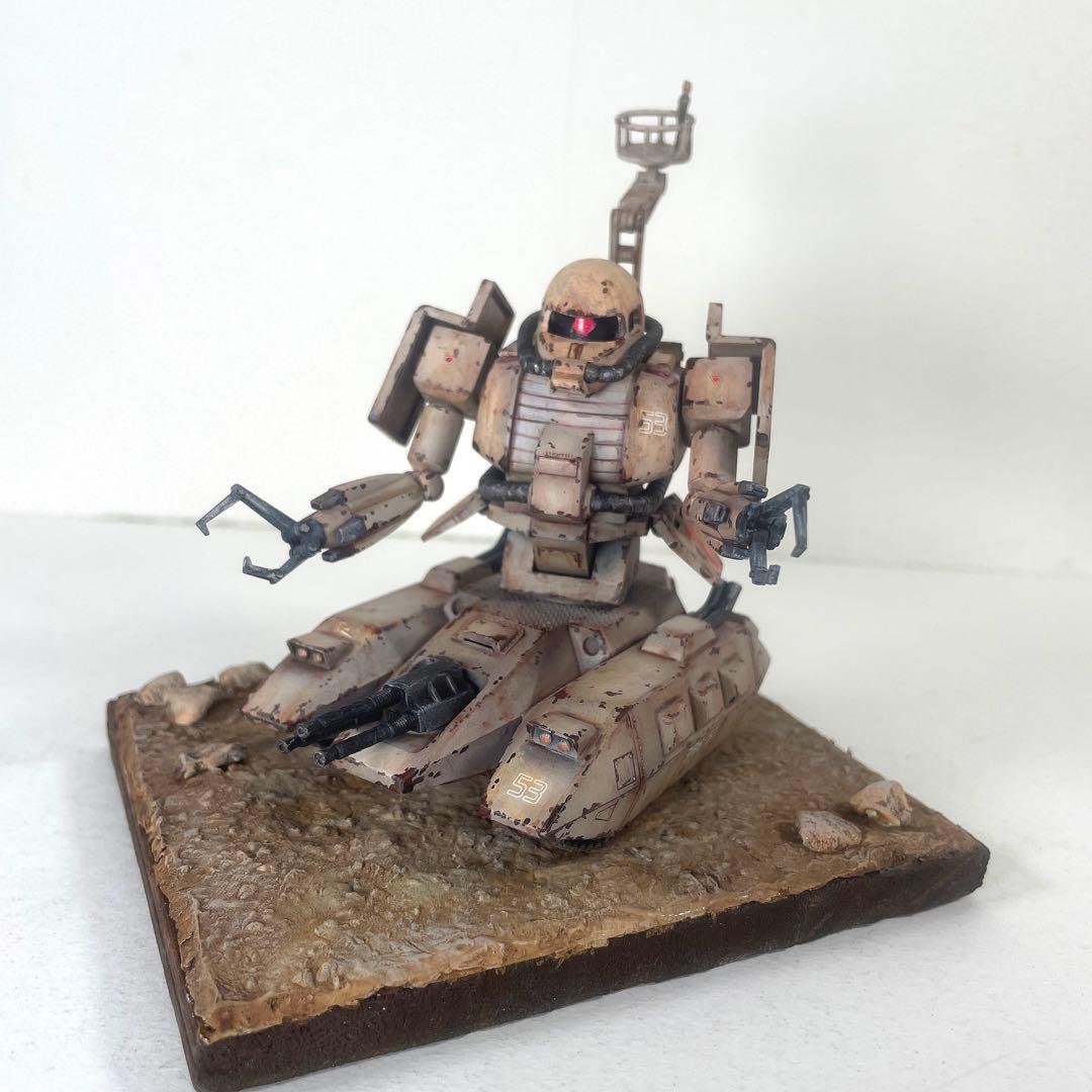 MSV ザクタンク 塗装完成品　ジオラマ台座付き