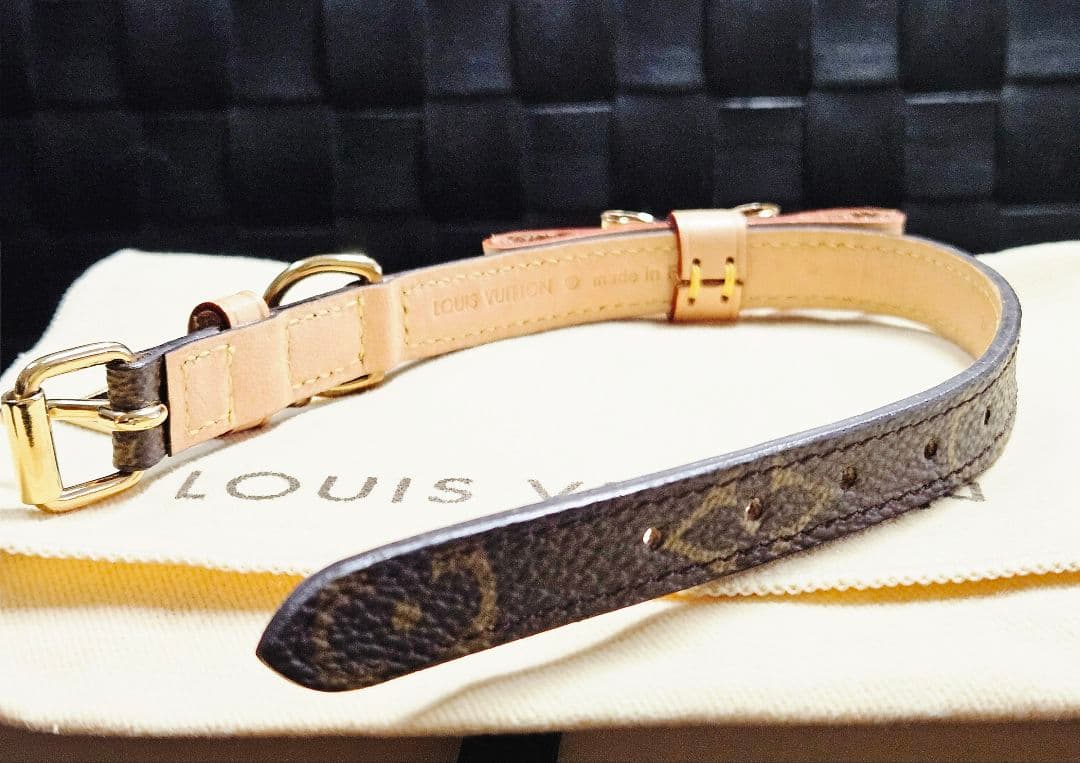 値下げ LOUIS VUITTON ルイヴィトンモノグラム 小型犬用首輪