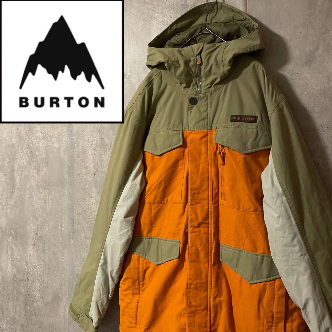 Burtonバートンスキーウェアスノーボードジャケットパーカーベージュオレンジ
