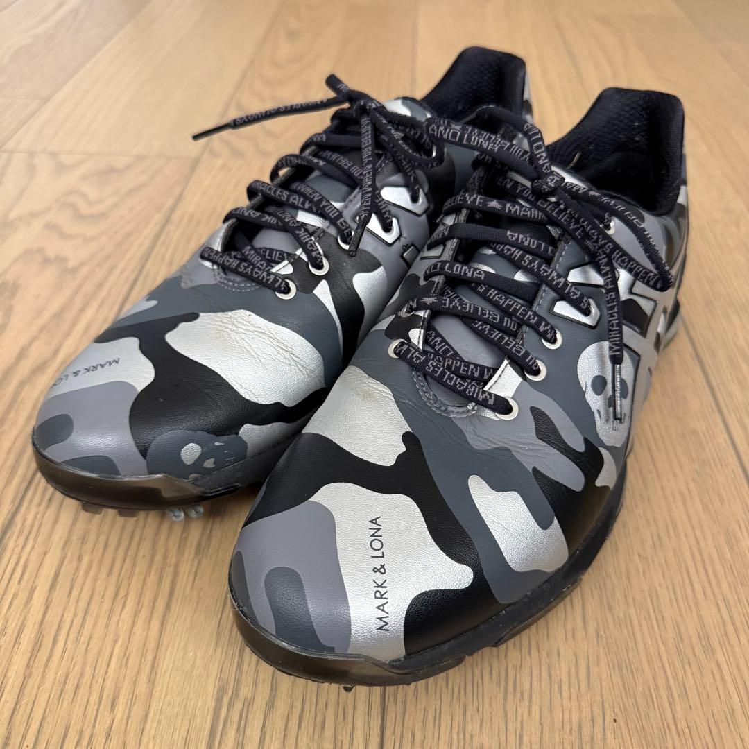 26.5cm ASICS MARK & LONA カモフラージュ ゴルフシューズ