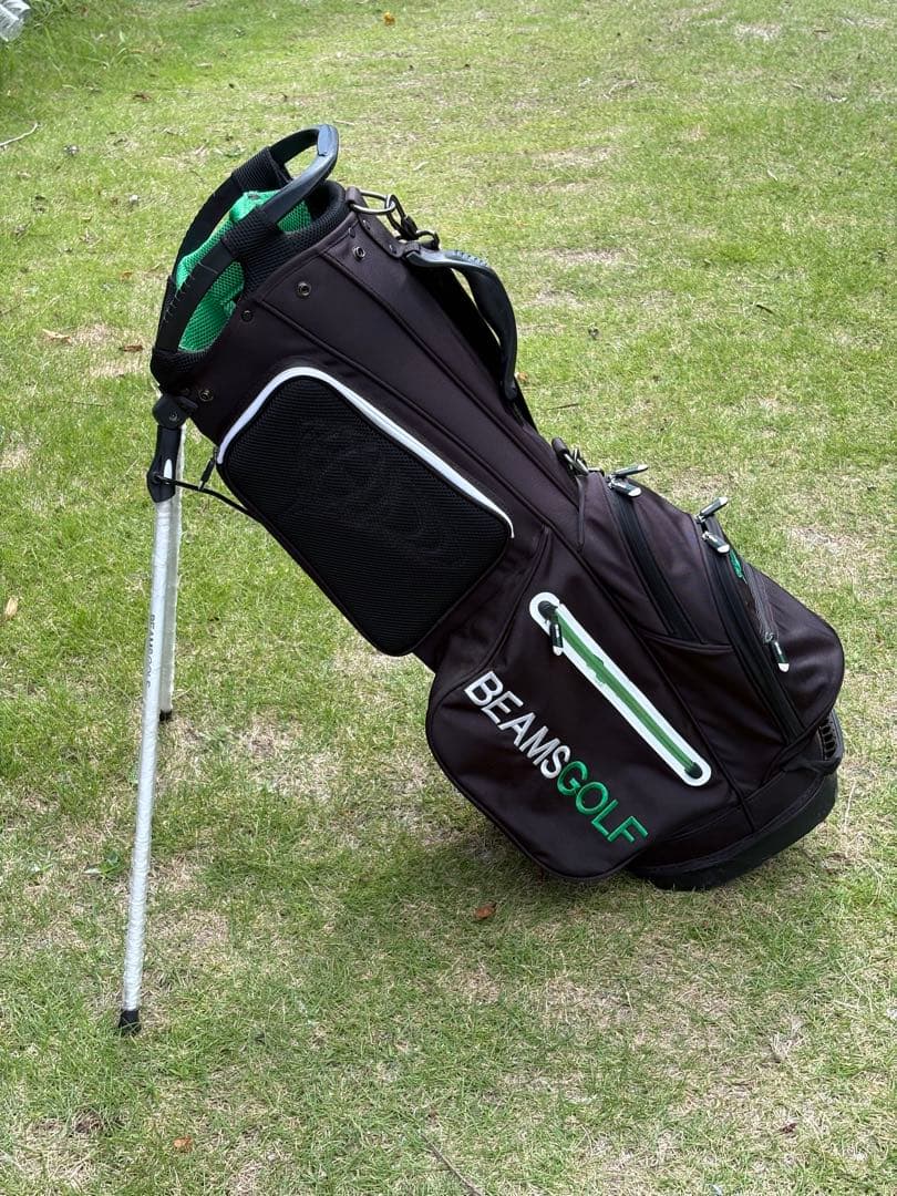 BEAMS GOLF スタンドバッグ ブラック/グリーン